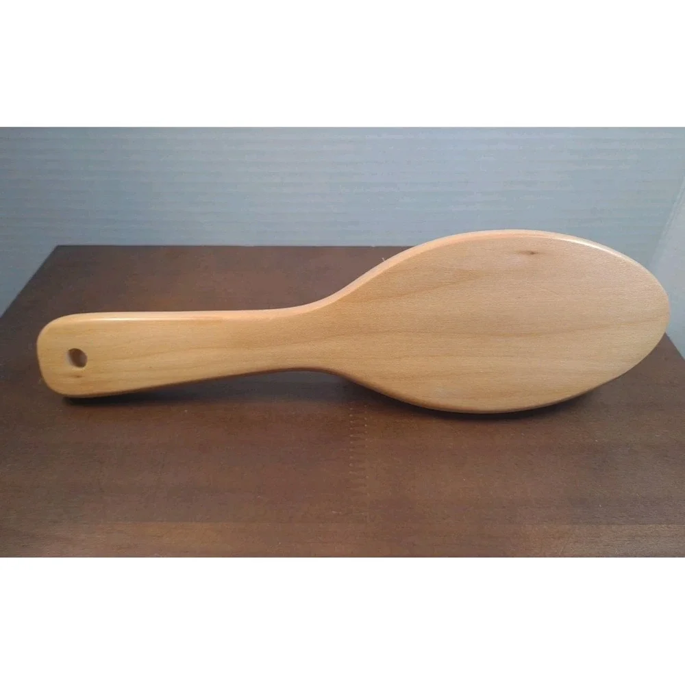 The Healing Garden Wooden Natural Bristle Body Brush for Dry or Wet Brushing 9in